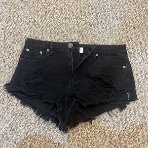 Windsor black denim shorts